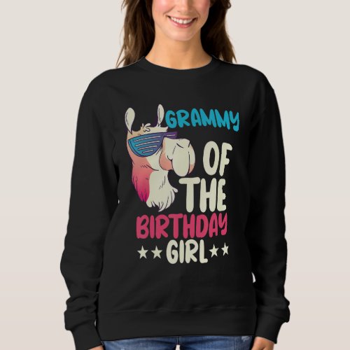 Grammy Of The Birthday Girl Llama Bday Alpaca Part Sweatshirt