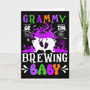 Grammy Of The Brewing Baby Grandma To Be Halloween Card