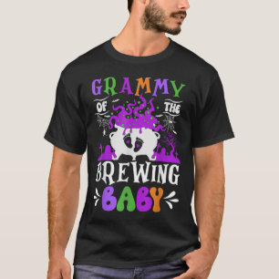 Grammy Of The Brewing Baby Grandma To Be Halloween T-Shirt