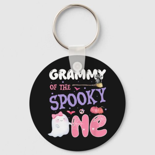 Grammy Of The Spooky One 1st Birthday Halloween Pi Keychain