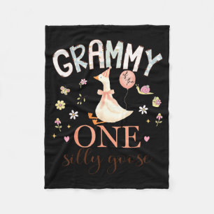 Grammy One Silly Goose 1st Graphic Art Fleece Blanket