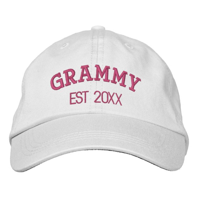 Grammy Personalized Grandmother Gift Custom Text Embroidered Baseball Cap (Front)
