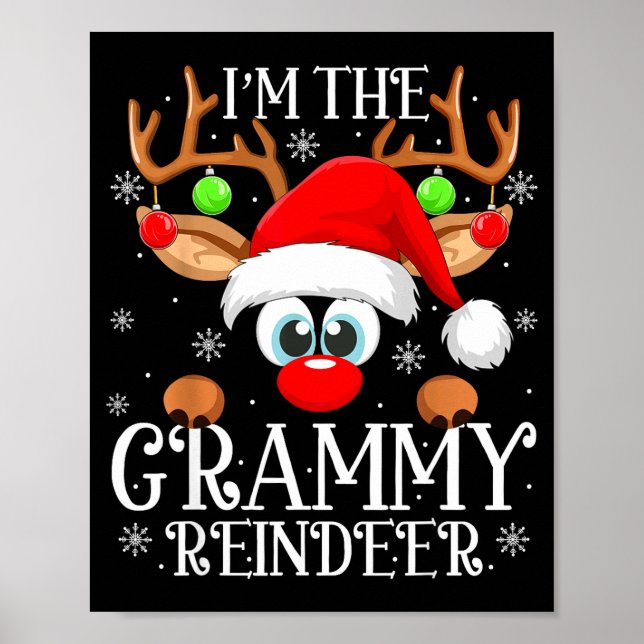 Grammy Reindeer Christmas Family Matching Group Fu Poster (Front)