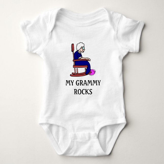 grammy rocks, MY GRAMMY ROCKS Baby Bodysuit (Front)