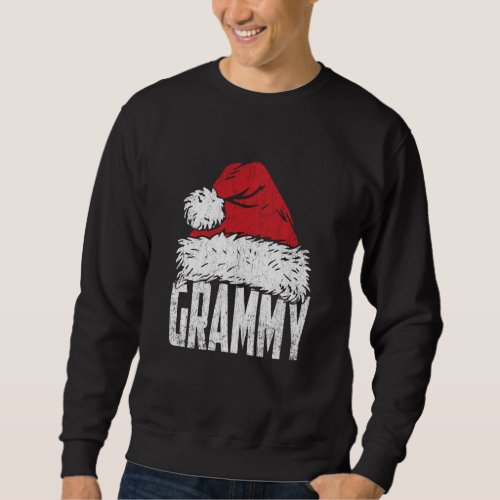 Grammy Santa Hat Christmas Family Matching Pajamas Sweatshirt