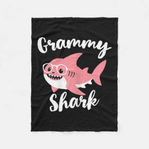 Grammy Shark Mother's Day Grandma Funny Fleece Blanket