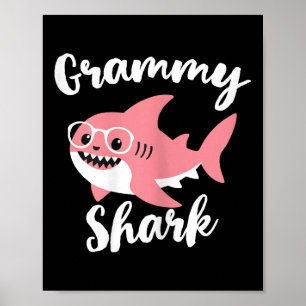 Grammy Shark Mother's Day Grandma Funny Poster