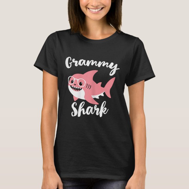 Grammy Shark Mother's Day Grandma Funny  T-Shirt (Front)