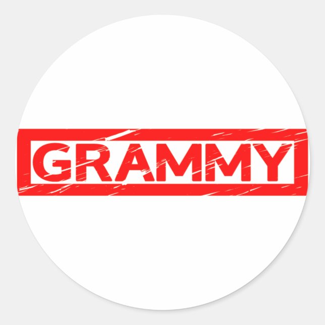 Grammy Stamp Classic Round Sticker (Front)