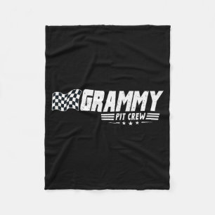 Grammy T Crew Race Car Birthday Family Racing Fleece Blanket