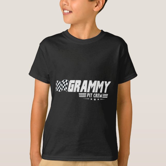 Grammy T Crew Race Car Birthday Family Racing  T-Shirt (Front)