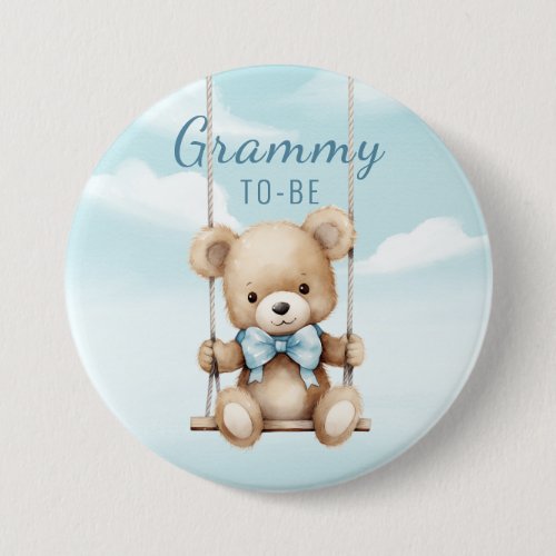 Grammy To Be Teddy Bear Swing Button