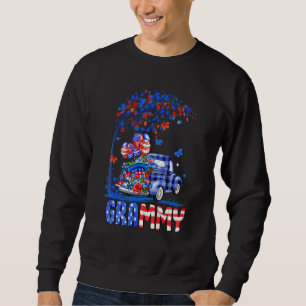 Grammy Truck American Flag Fireworks Patriotic 4th Sweatshirt