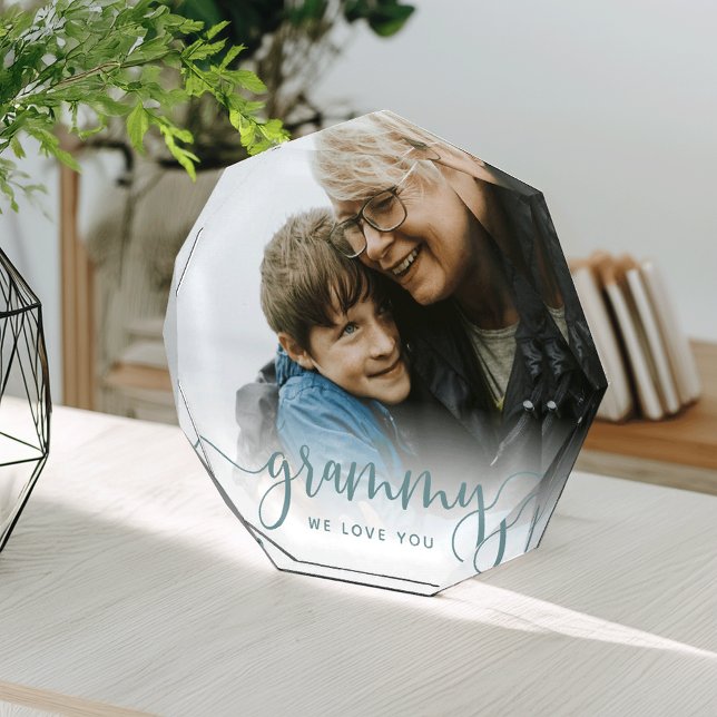 Grammy We Love You | Grandma Script Overlay Photo Block (Creator Uploaded)
