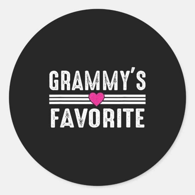 Grammy's Favorite  Classic Round Sticker (Front)