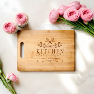 Grammy's Kitchen Love Served Daily Custom Name Engraved Cutting Board