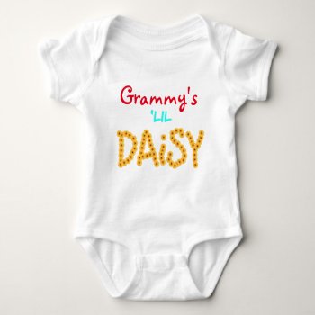 Grammy's Lil Daisy  Cute & Personalized! Baby Bodysuit by PicturesByDesign at Zazzle