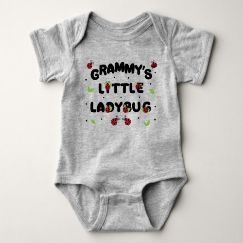 Grammys Little Ladybug _ Cute  Baby Bodysuit