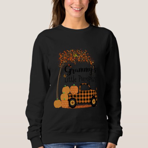 Grammys Little Pumpkins Orange Truck Autumn Tree Sweatshirt