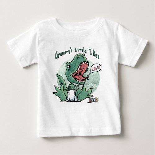 Grammys Little T Rex by Mudge Studios Baby T_Shirt