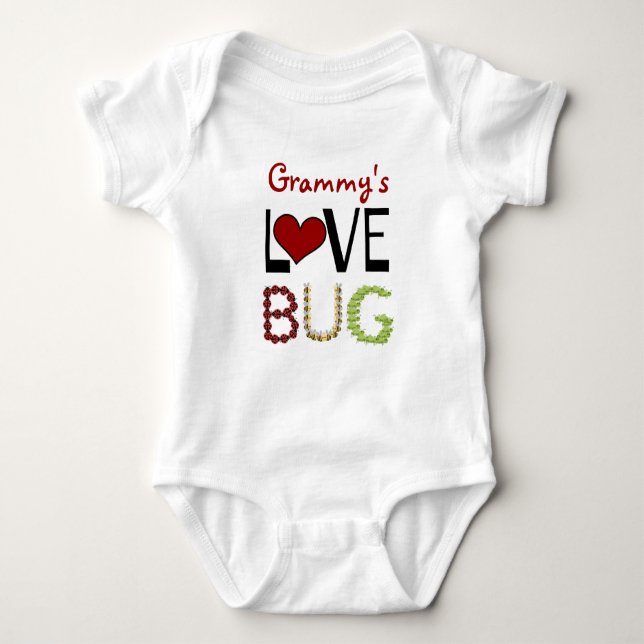Grammy's Love Bug, Cute & personalized! Baby Bodysuit (Front)
