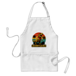 Grammysaurus T Rex Dinosaur Grammy Mothers Day Adult Apron