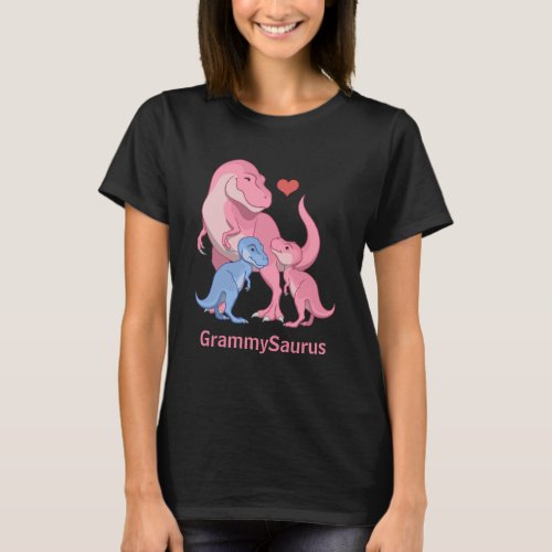 GrammySaurus T_Rex with Baby Boy  Girl Dinosaurs T_Shirt