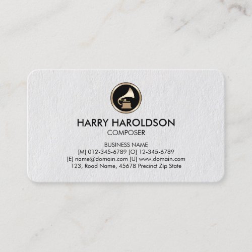 Gramophone Icon Composer Premium Business Card