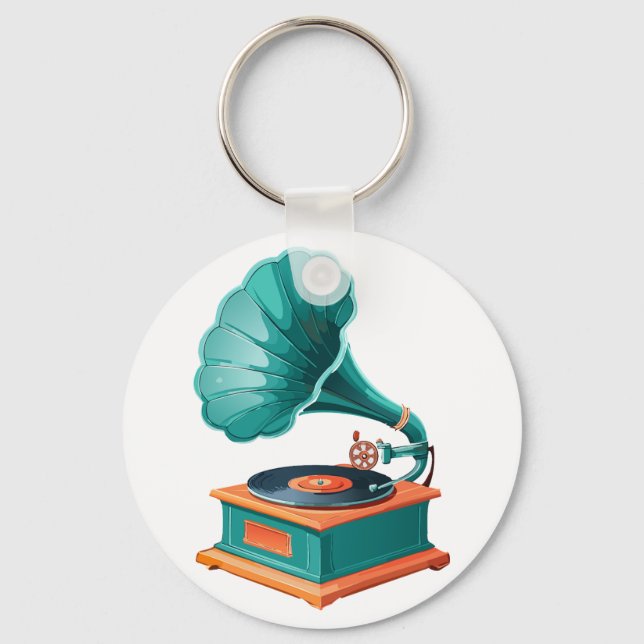 Gramophone Keychain (Front)