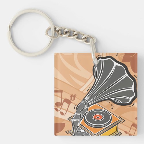 Gramophone Keychain