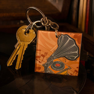 Gramophone Keychain