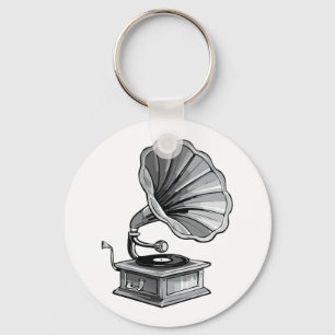 Gramophone Keychain