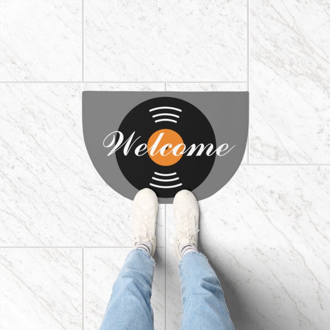 Gramophone music record custom welcome doormat (Indoor)