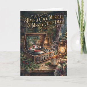 Gramophone Musical Christmas Card