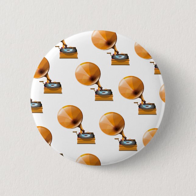Gramophone Record Pattern. Button (Front)