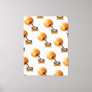 Gramophone Record Pattern. Canvas Print