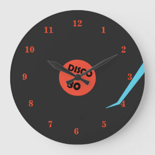 Gramophone Record Retro Disco Wall Clock