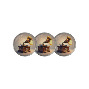 "Gramophone Sophistication" Golf Ball Marker
