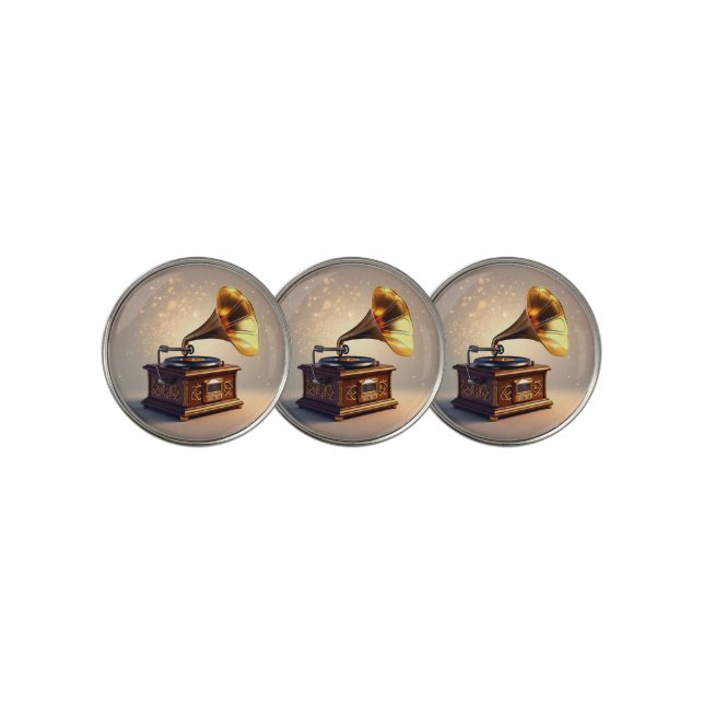 "Gramophone Sophistication" Golf Ball Marker (3 Up)