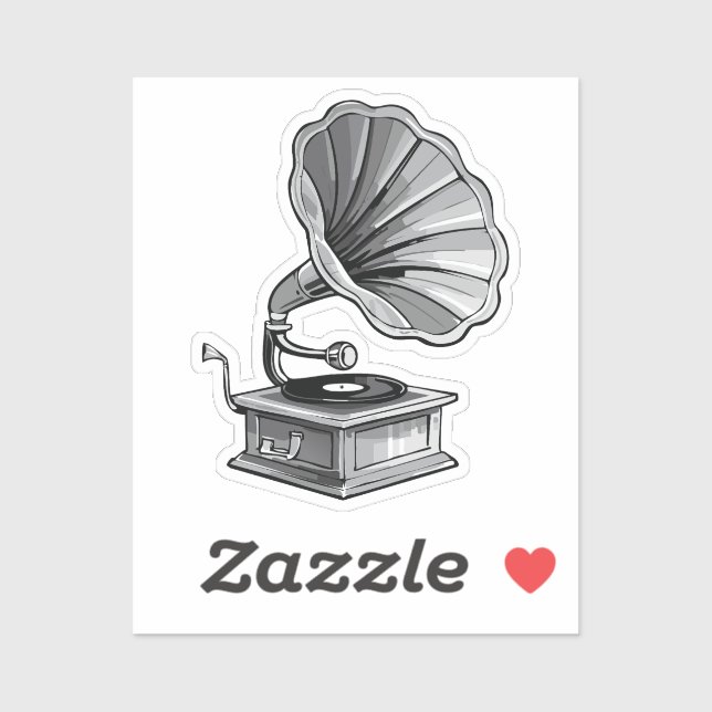 Gramophone Sticker (Sheet)