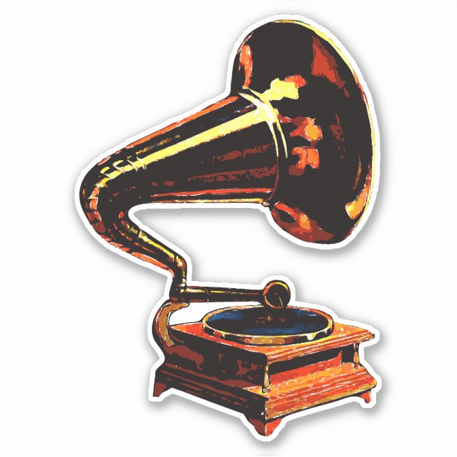 Gramophone Sticker (Front)