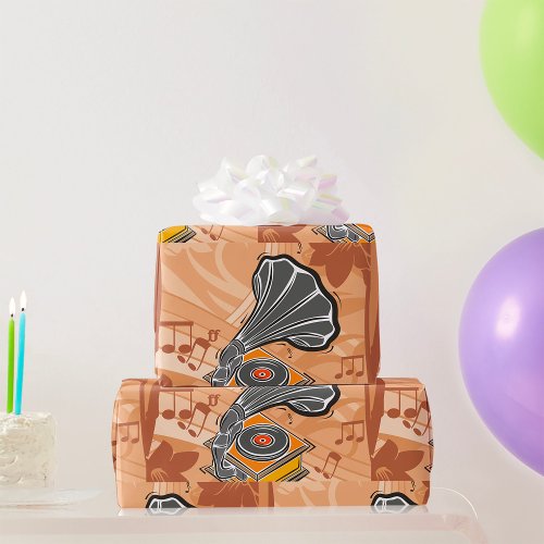 Gramophone Wrapping Paper