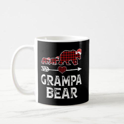 Grampa Bear Christmas Pajama Red Plaid Buffalo Fam Coffee Mug