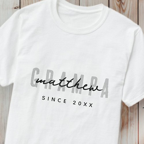 Grampa Modern Elegant Simple Fathers Day T_Shirt