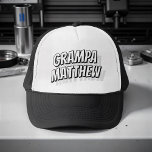 Grampa Modern Simple Cool Comic Trucker Hat<br><div class="desc">This simple and modern design is composed of san serif typography.</div>