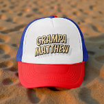 Grampa Modern Simple Cool Comic Trucker Hat<br><div class="desc">This simple and modern design is composed of san serif typography.</div>