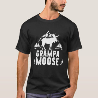 Grampa Moose Matching Family Camping Hiking T-Shirt