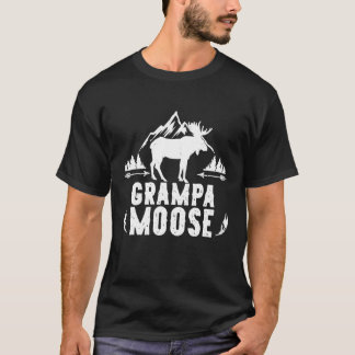 Grampa Moose Matching Family Camping Hiking T-Shirt