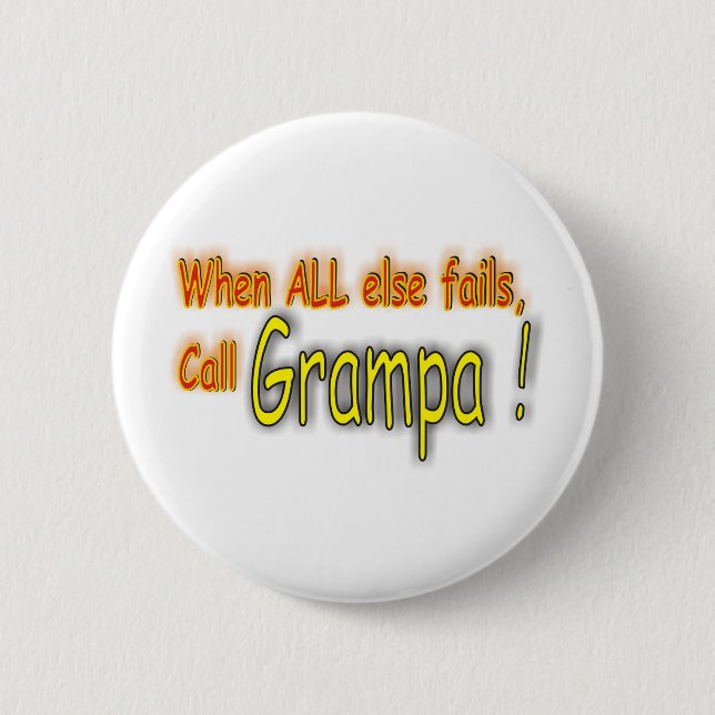 Grampa Pinback Button (Front)