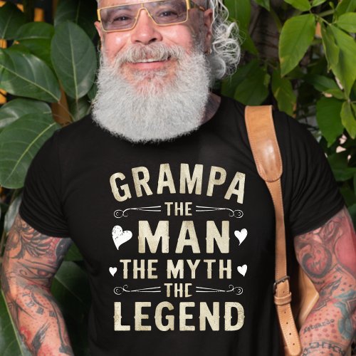 GRAMPA  The Man The Myth The Legend Fathers Day T_Shirt